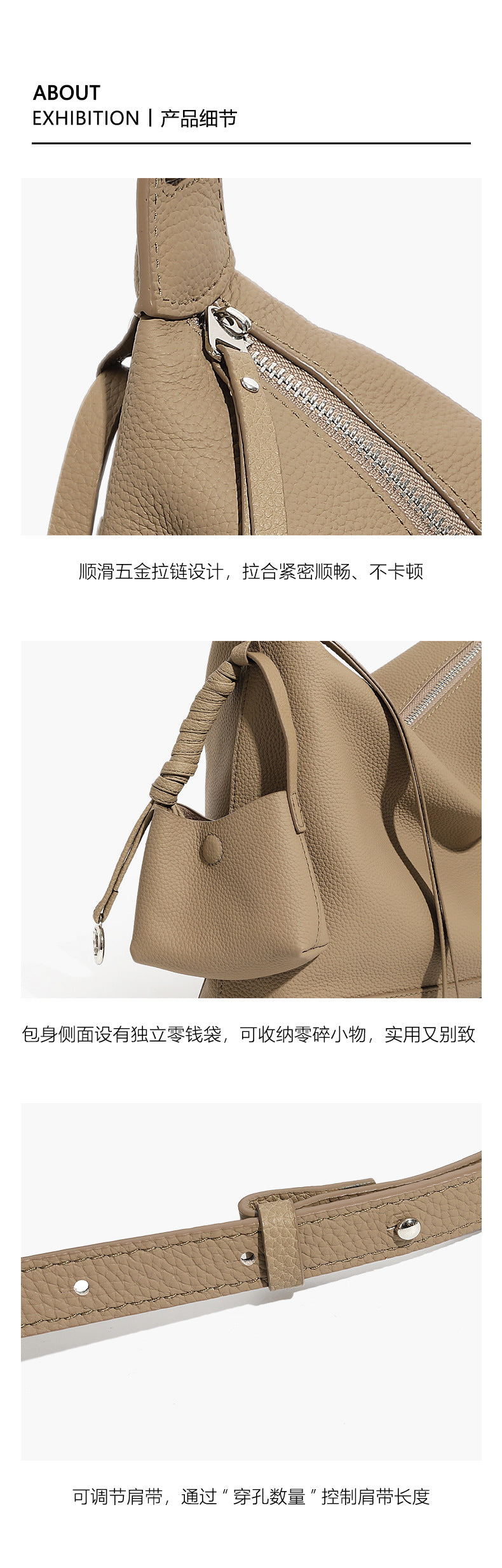 High-End Design Women's 100% Genuine Leather Shoulder and Crossbody Bag Delaware