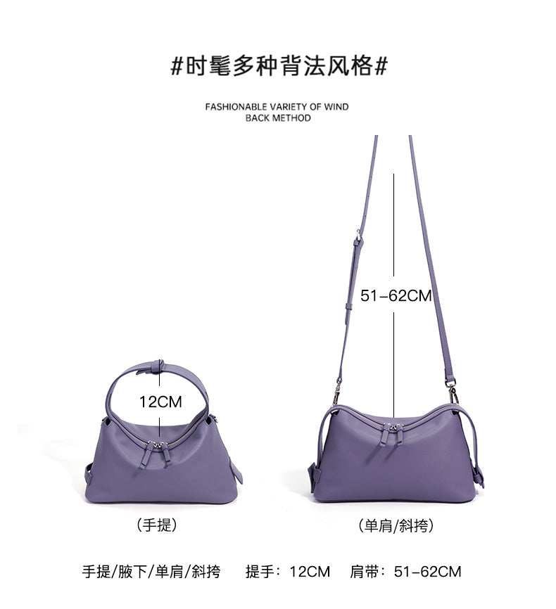 High-End Design Small Women's Bag 100% Genuine Leather Single Shoulder or Crossbody Bag Ferrara