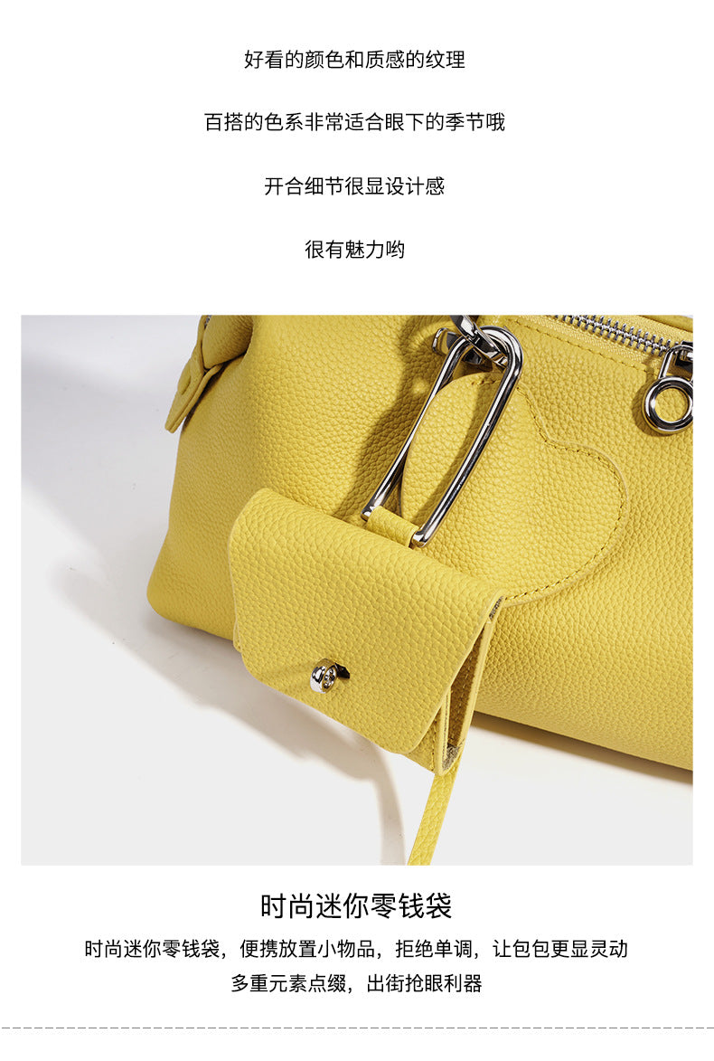 Underarm Long Style Baguette Women's 100% Genuine Leather Single Shoulder Bag Casablanca