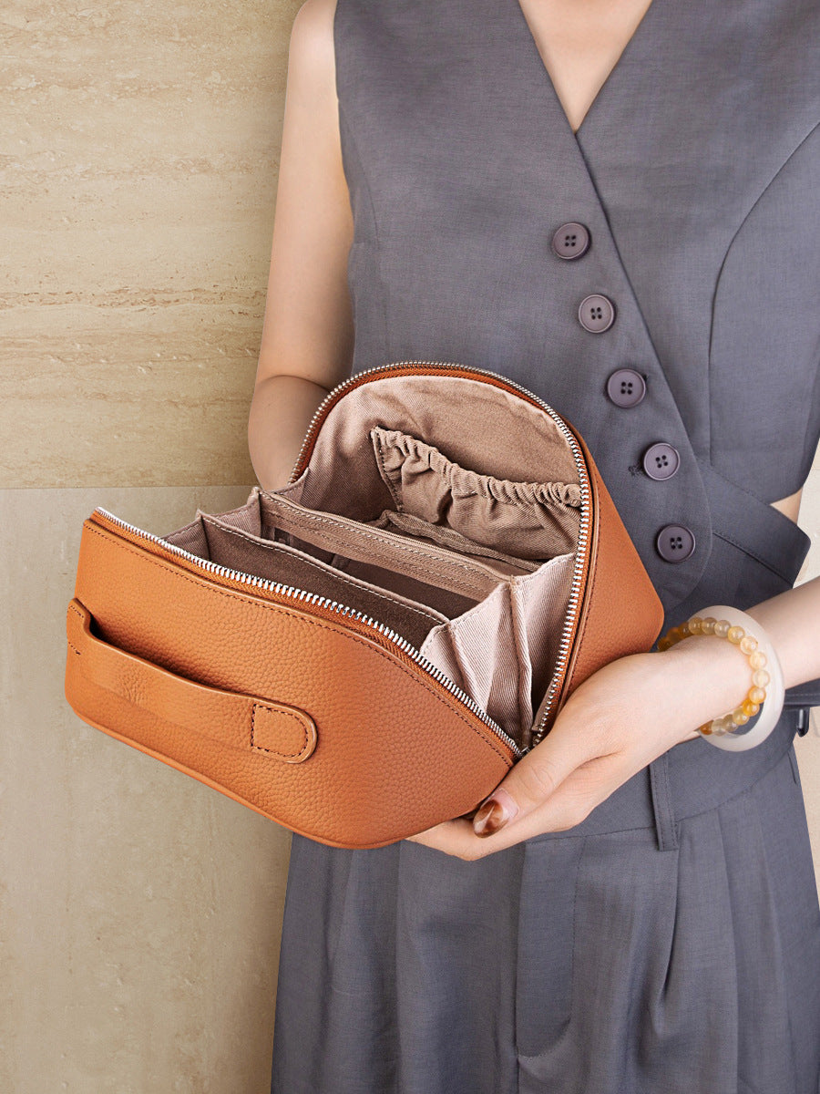 Design Women's 100% Genuine Leather Storage Cosmetic Bag Casa