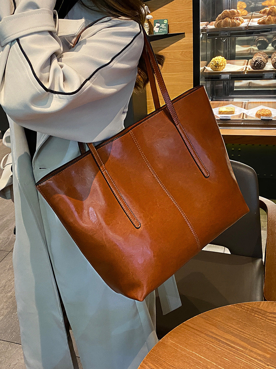 High-End Design Women's 100% Genuine Leather Tote Bag Vigo