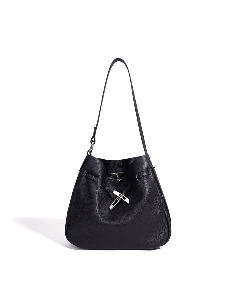 High-End Design Women's 100% Genuine Leather Single or Across Shoulder Tote Bag Paola
