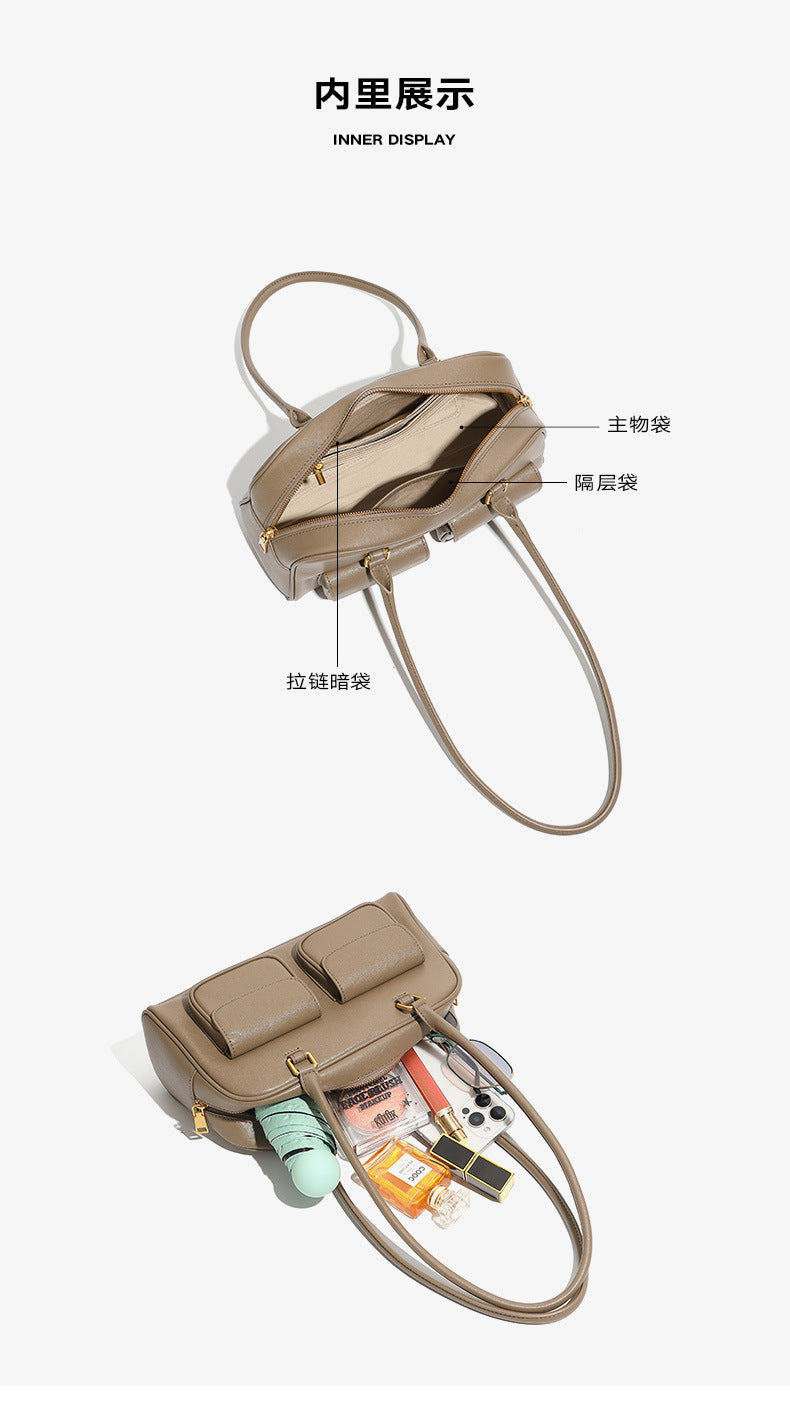 Underarm Long Style Baguette Women's 100% Genuine Leather Single Shoulder Bag Barcelona