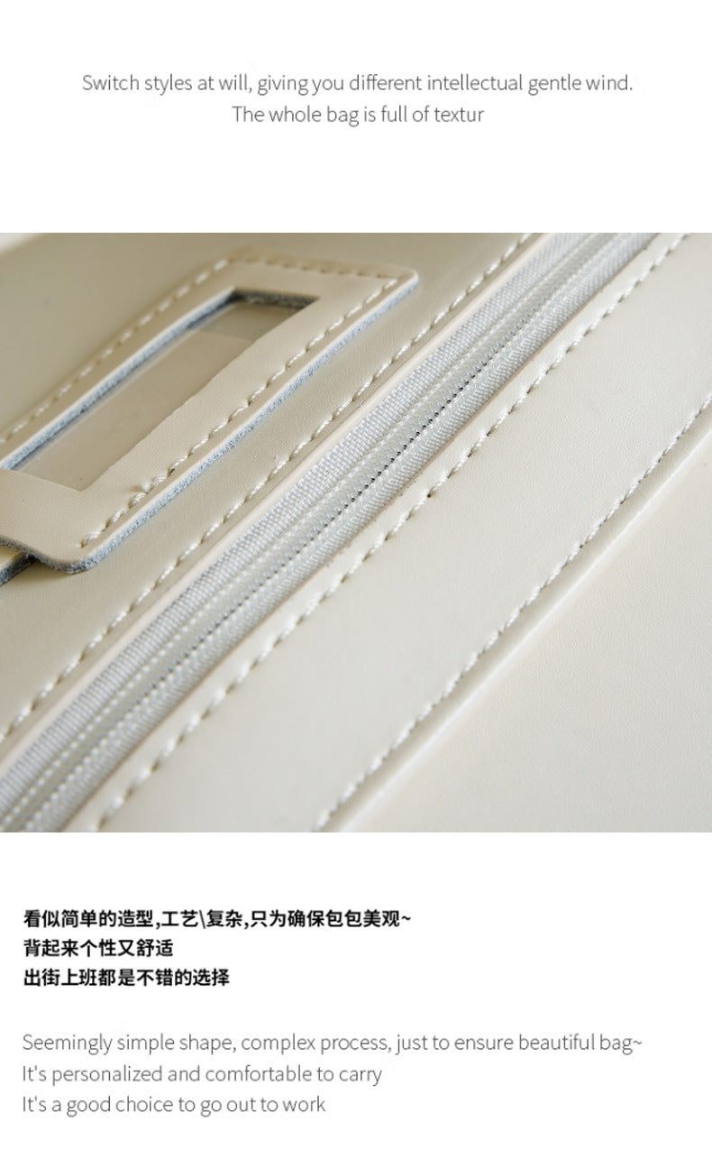High-End Design Women's 100% Genuine Leather Single Shoulder Tofu Bag Arkansas