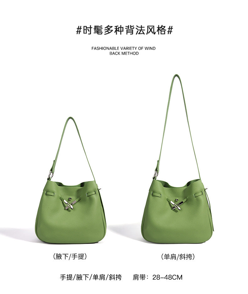 High-End Design Women's 100% Genuine Leather Single or Across Shoulder Tote Bag Paola