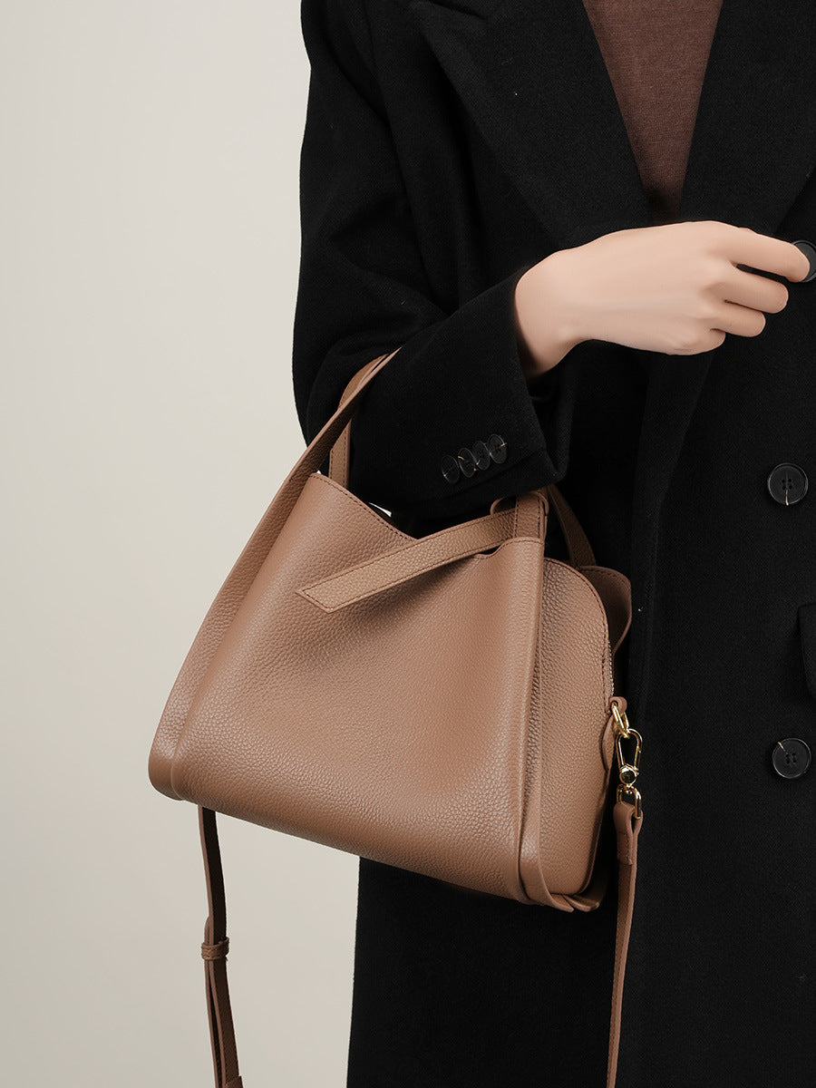 High-End Design Women's Bag 100% Genuine Leather Single Shoulder or Crossbody Bag Washington