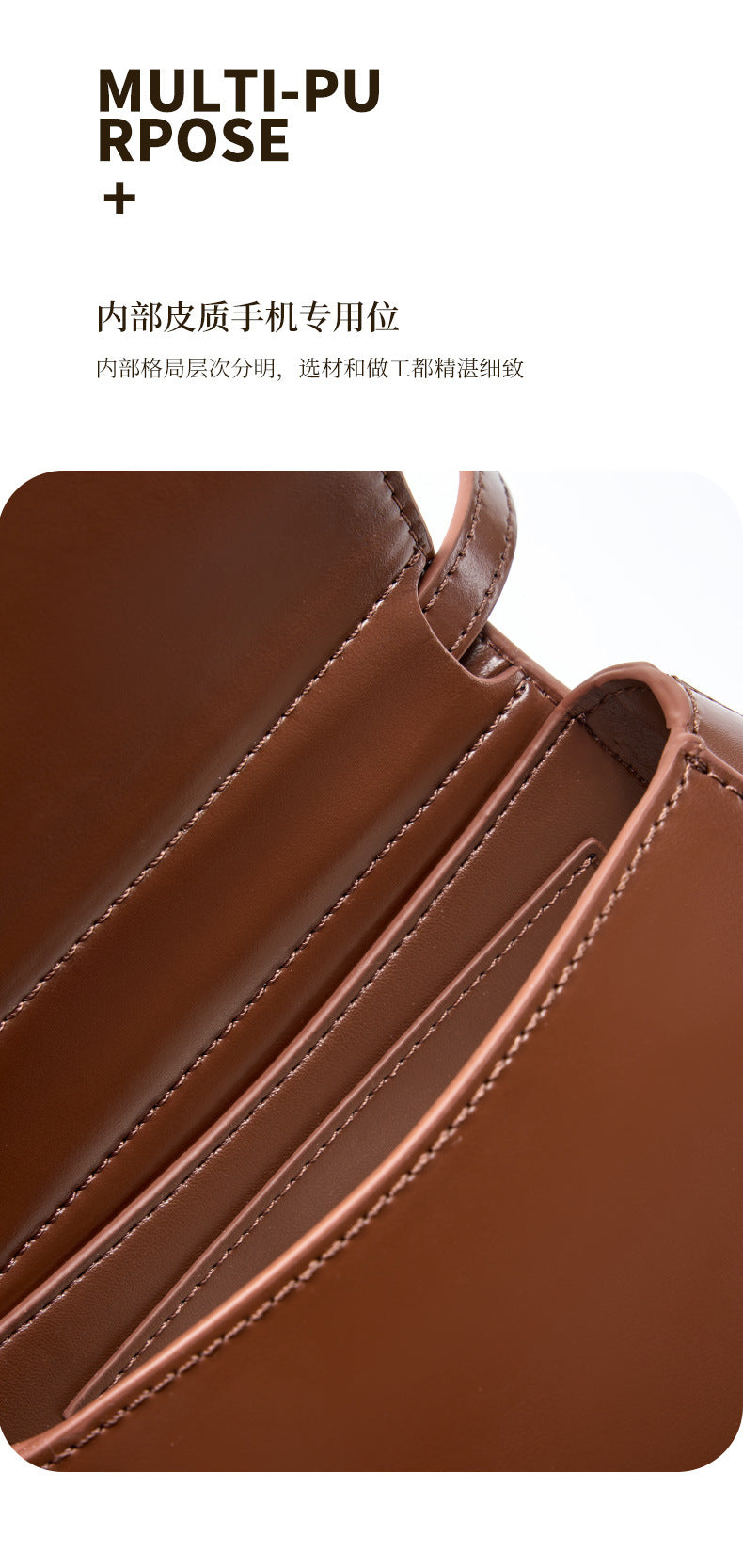 High-End Design Women's Bag 100% Genuine Leather Single or Across Shoulder Saddle Bag Arizona