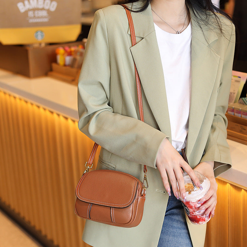 High-End Design Small Women's Bag 100% Genuine Leather Single Shoulder or Crossbody Bag Illinois