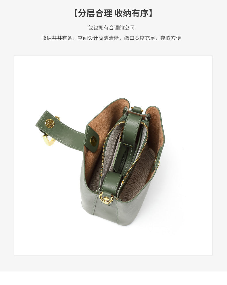 High-End Design Women's Bag 100% Genuine Leather Single Shoulder or Crossbody Bag Toledo