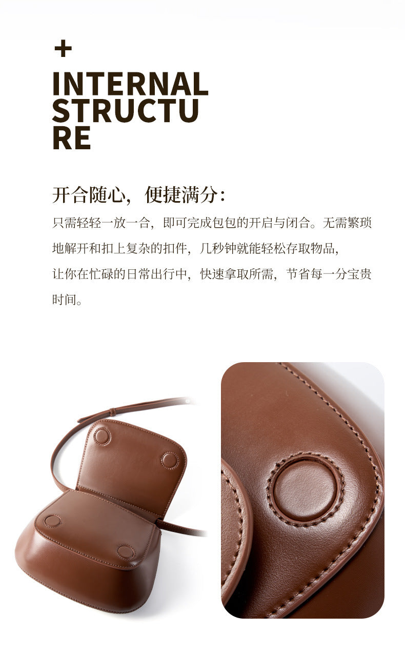 High-End Design Women's Bag 100% Genuine Leather Single or Across Shoulder Saddle Bag Arizona