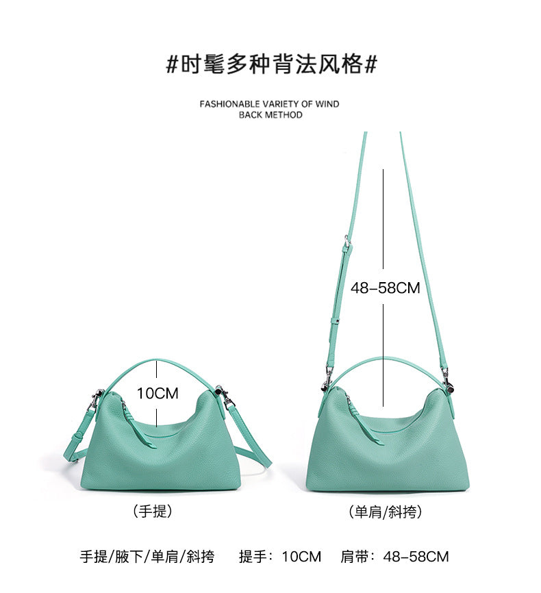 High-End Design Women's 100% Genuine Leather Shoulder Crossbody Bag Como