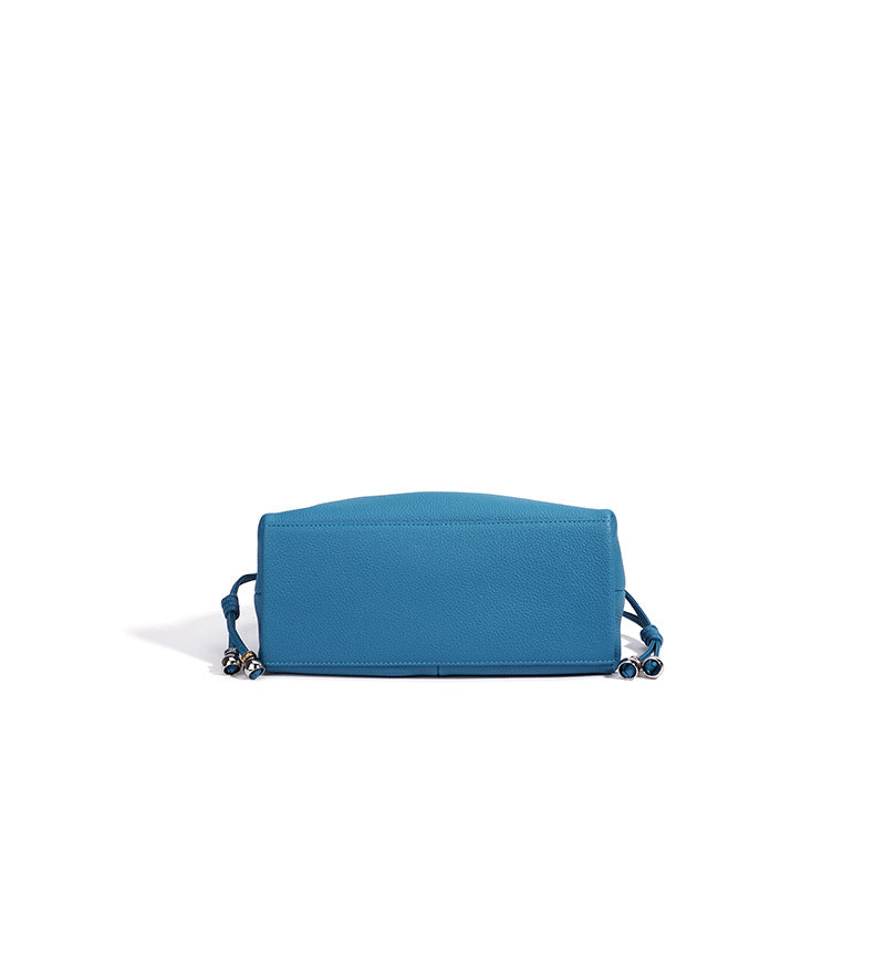 High-End Design Women's 100% Genuine Leather Single Shoulder Pleated Cloud Bag Roma
