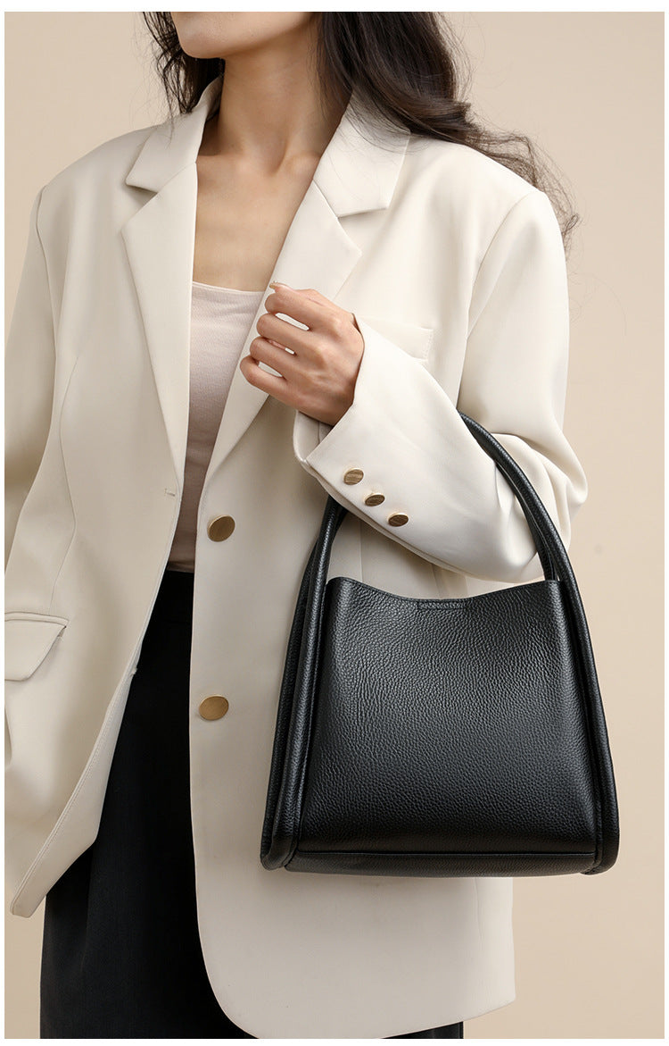 High-End Design Women's Bag 100% Genuine Leather Single Shoulder or Crossbody Bucket Bag Tennessee