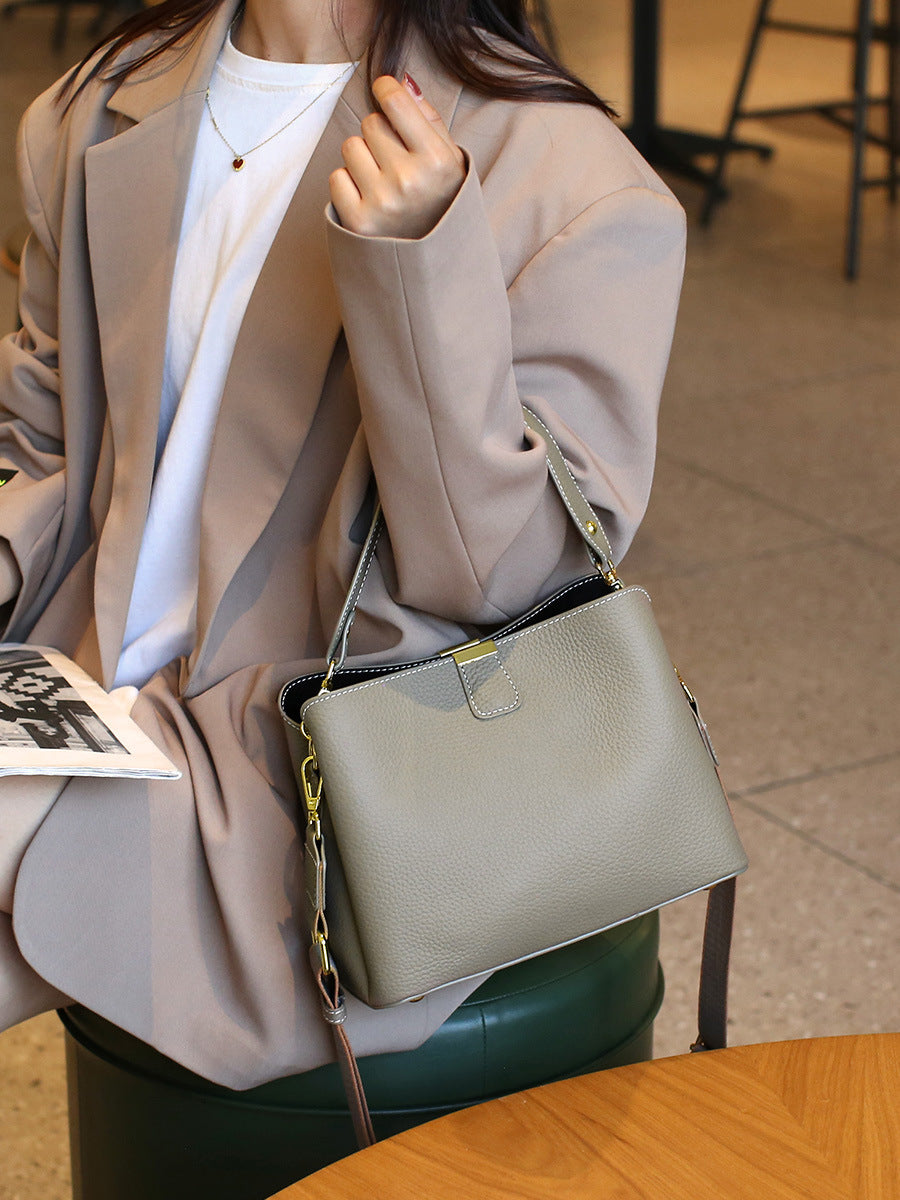 High-End Design Small Women's Bag 100% Genuine Leather Single Shoulder or Crossbody Bag Piana