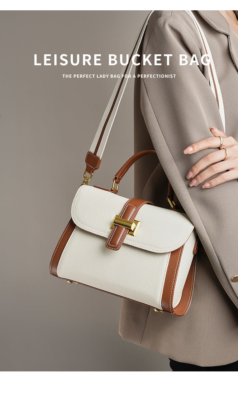 High-End Design Women's Bag 100% Genuine Leather Single Shoulder or Crossbody Bag Malaga