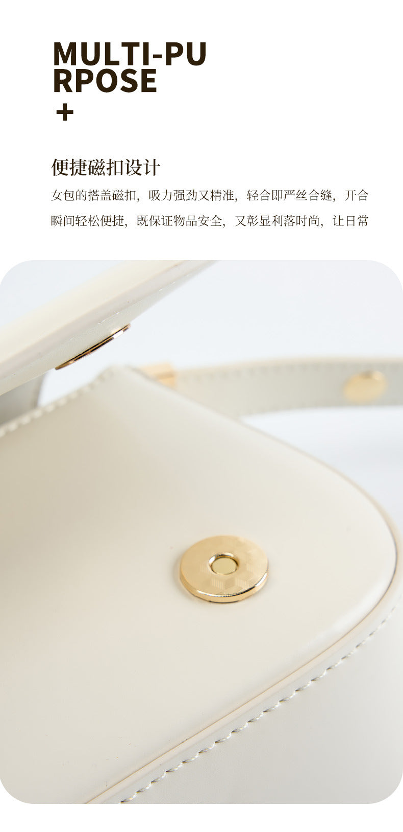 High-End Design Women's 100% Genuine Leather Single Shoulder Tofu Bag Arkansas