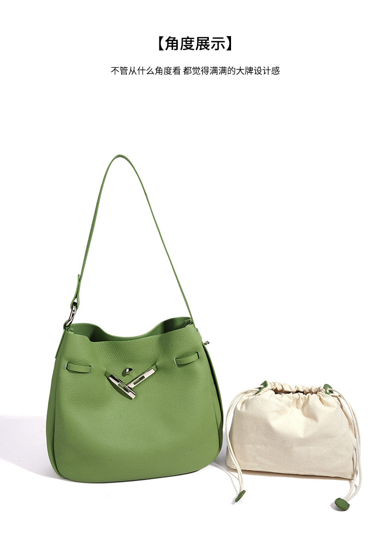 High-End Design Women's 100% Genuine Leather Single or Across Shoulder Tote Bag Paola