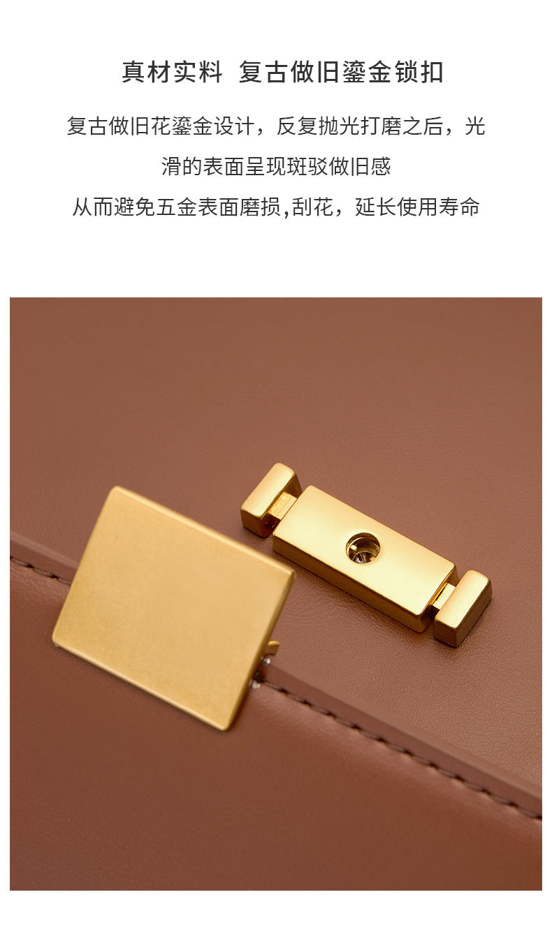 High-End Design Women's Bag 100% Genuine Leather Single Shoulder or Crossbody Bag Alberta