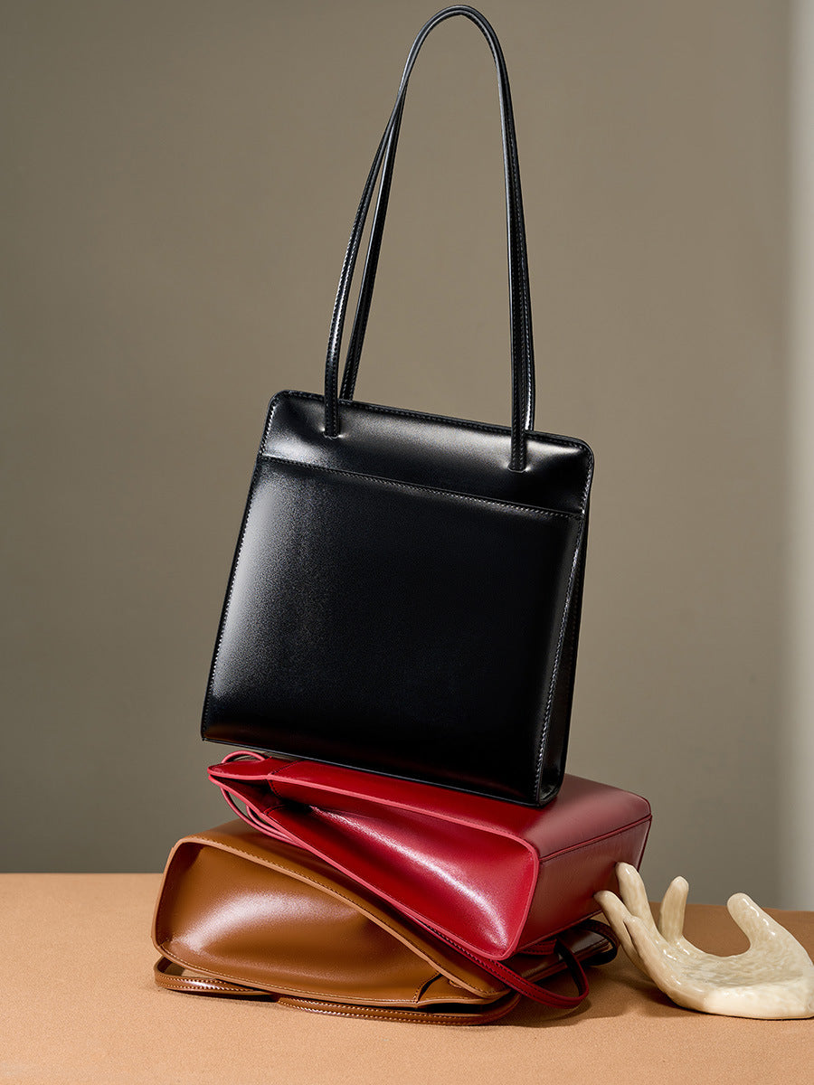 High-End Design Women's 100% Genuine Leather Tote Bag Saragosa