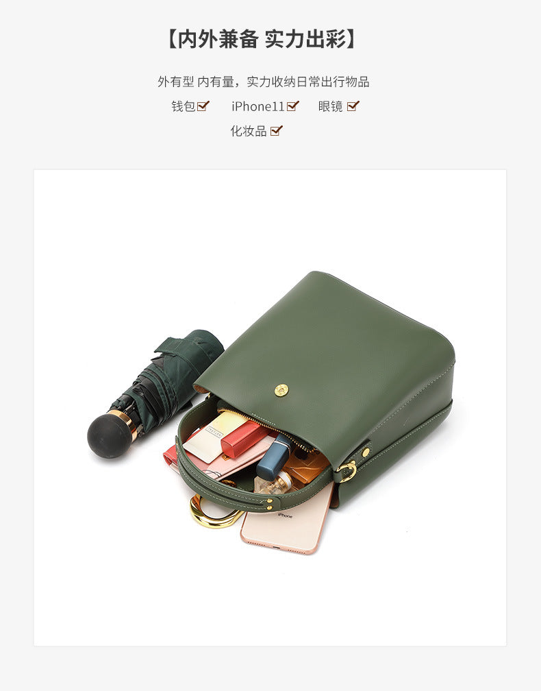 High-End Design Women's Bag 100% Genuine Leather Single Shoulder or Crossbody Bag Toledo