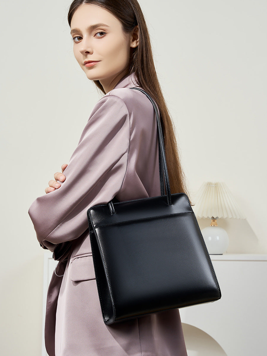High-End Design Women's 100% Genuine Leather Tote Bag Saragosa