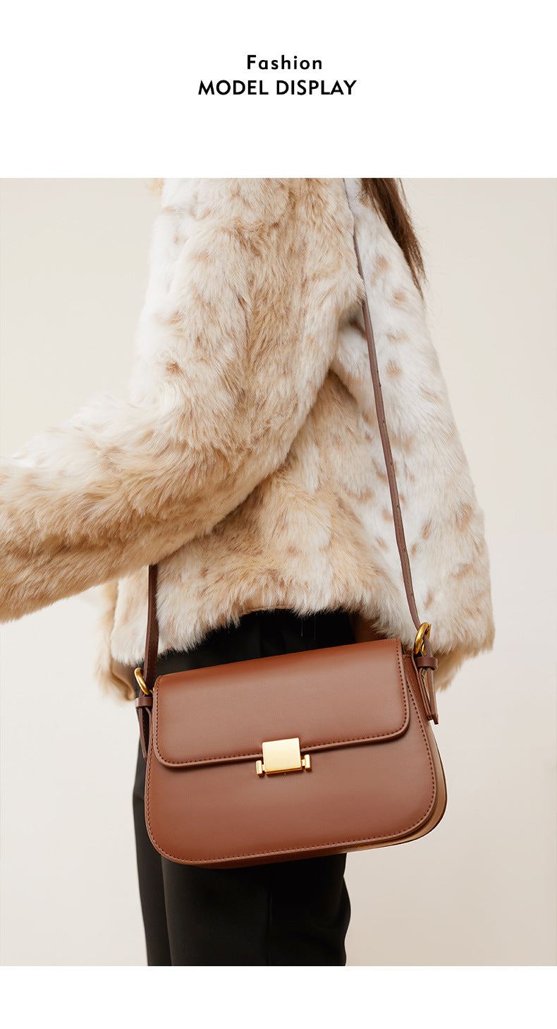 High-End Design Women's Bag 100% Genuine Leather Single Shoulder or Crossbody Bag Alberta