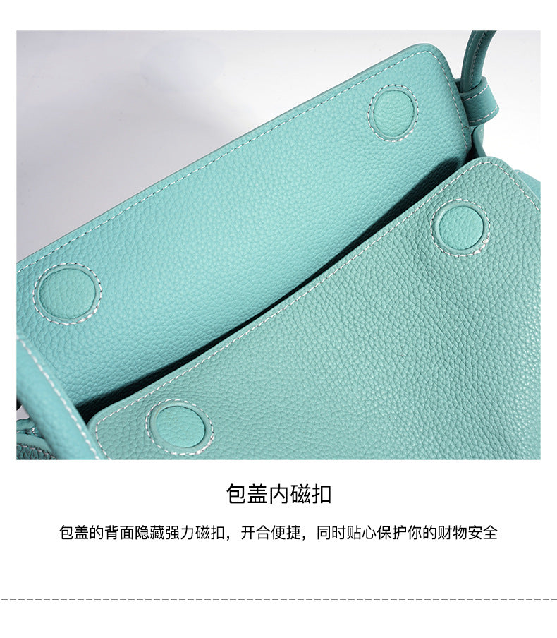 High-End Design Women's 100% Genuine Leather Single or Across Shoulder Pillow Bag Parma