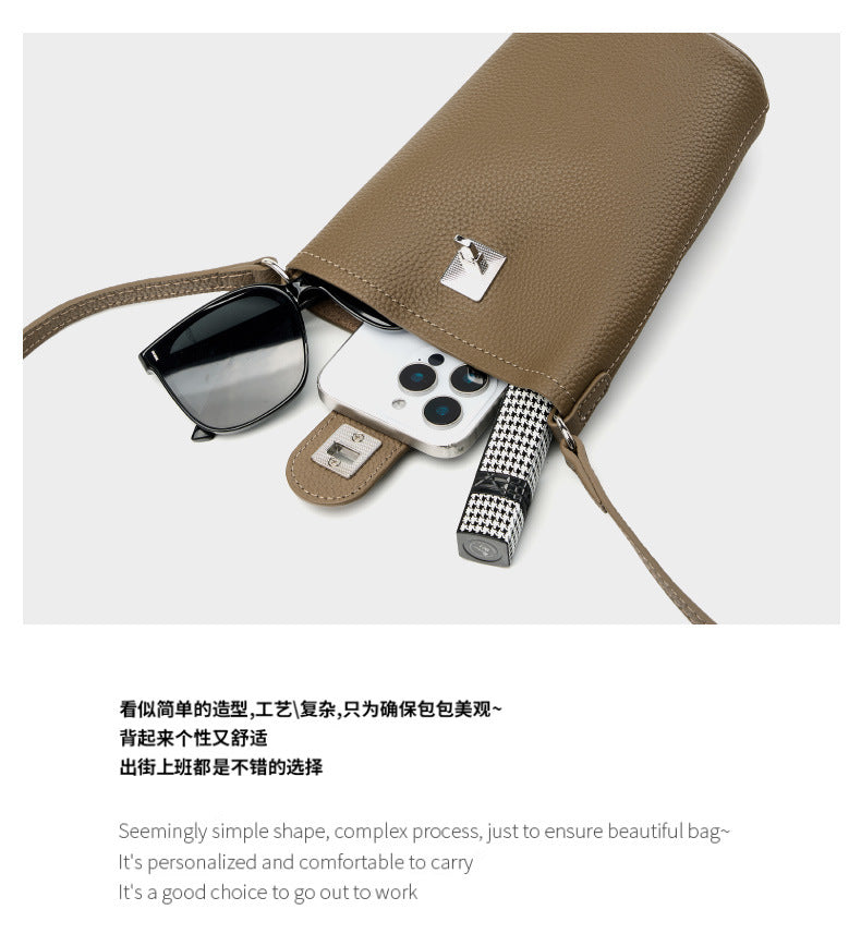 High-End Design Small Women's Bag 100% Genuine Leather Single Shoulder or Crossbody Bag Alaska