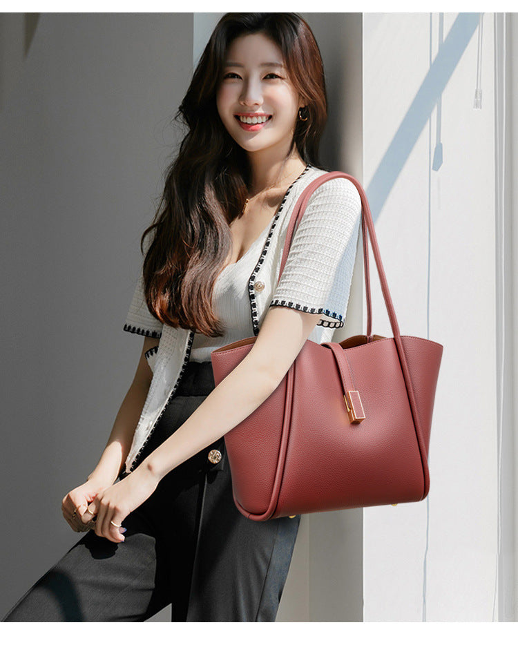 High-End Design Women's 100% Genuine Leather Tote Bag Pennsylvania