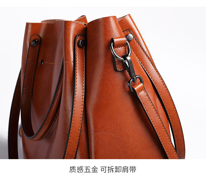 High-End Design Women's 100% Genuine Leather Tote Bag Faro