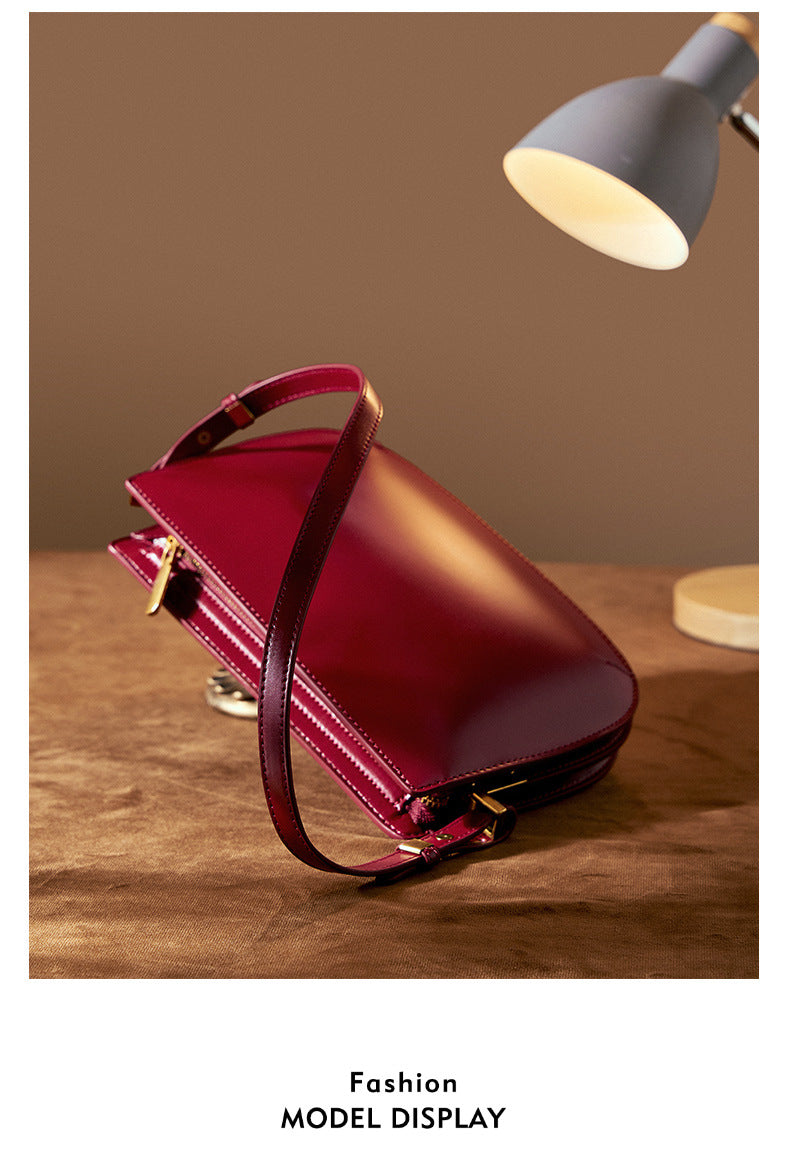 High-End Design Small Women's Bag 100% Genuine Leather Single Shoulder or Crossbody Bag Marbella