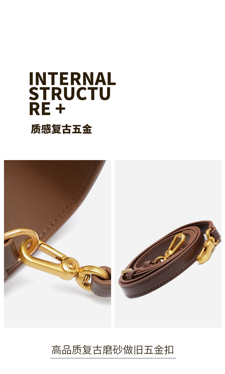 Korean Style Baguette Women's 100% Genuine Leather Single Shoulder or Crossbody Bag Ontario