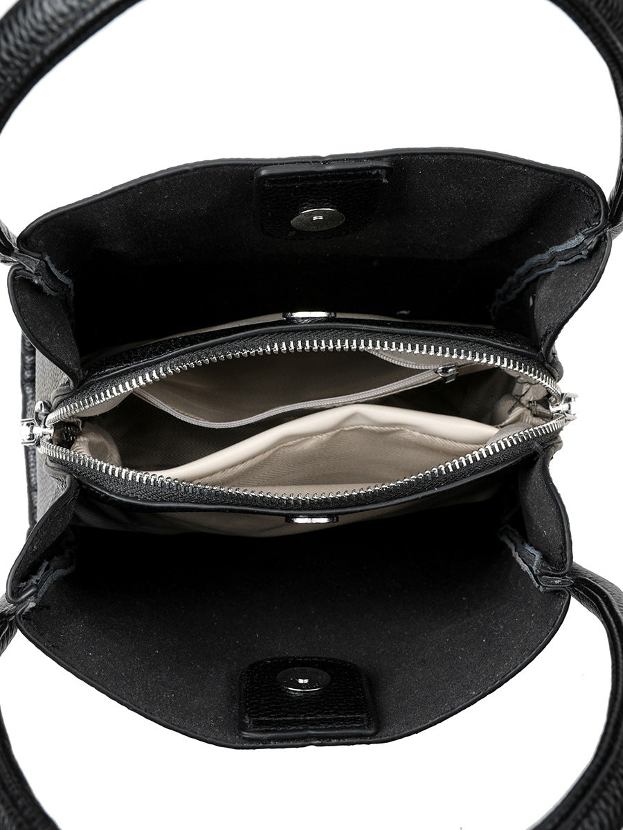 High-End Design Women's Bag 100% Genuine Leather Single Shoulder or Crossbody Bucket Bag Tennessee