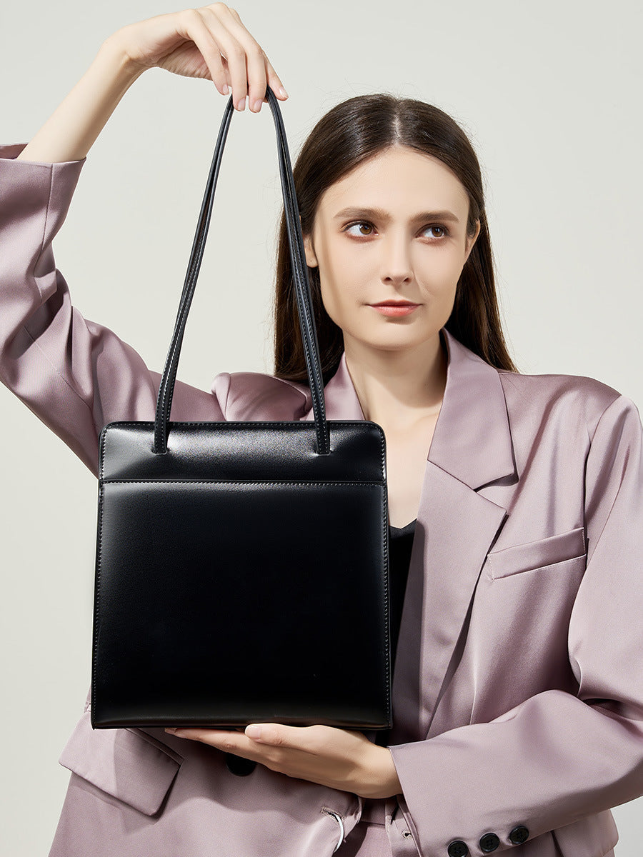 High-End Design Women's 100% Genuine Leather Tote Bag Saragosa