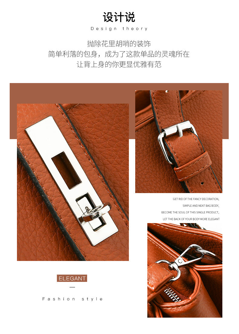 High-End Leather Three-Piece Set of Elegant Cross-Body Handbags Utah
