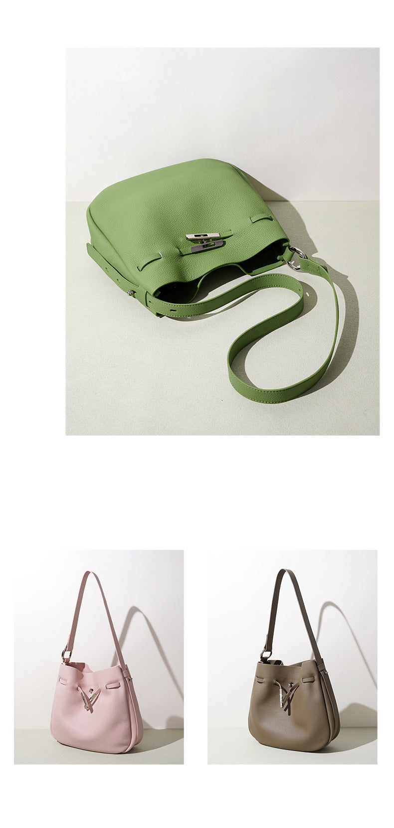 High-End Design Women's 100% Genuine Leather Single or Across Shoulder Tote Bag Paola