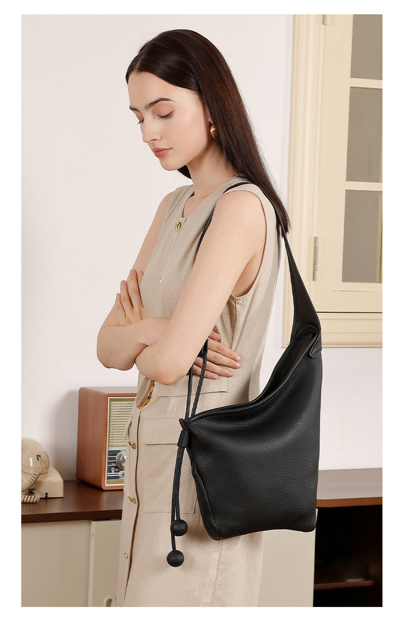 High-End Women's 100% Genuine Leather Single Shoulder Crossbody Unique Asymmetrical Design Madrid