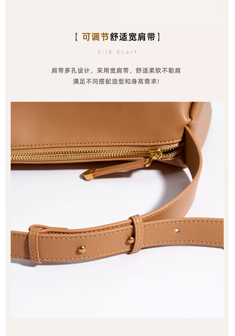 High-End Design Women's 100% Genuine Leather Single Shoulder Baguette Bag Alabama