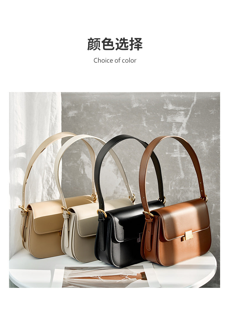 High-End Design Women's Bag 100% Genuine Leather Single Shoulder or Crossbody Bag Alberta
