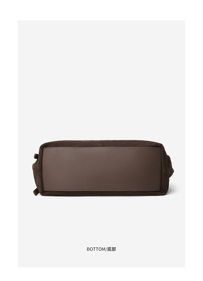 Women's Bag 100% Genuine Leather Suede Long Handle Shoulder Underarm Pillow Bag Louisiana