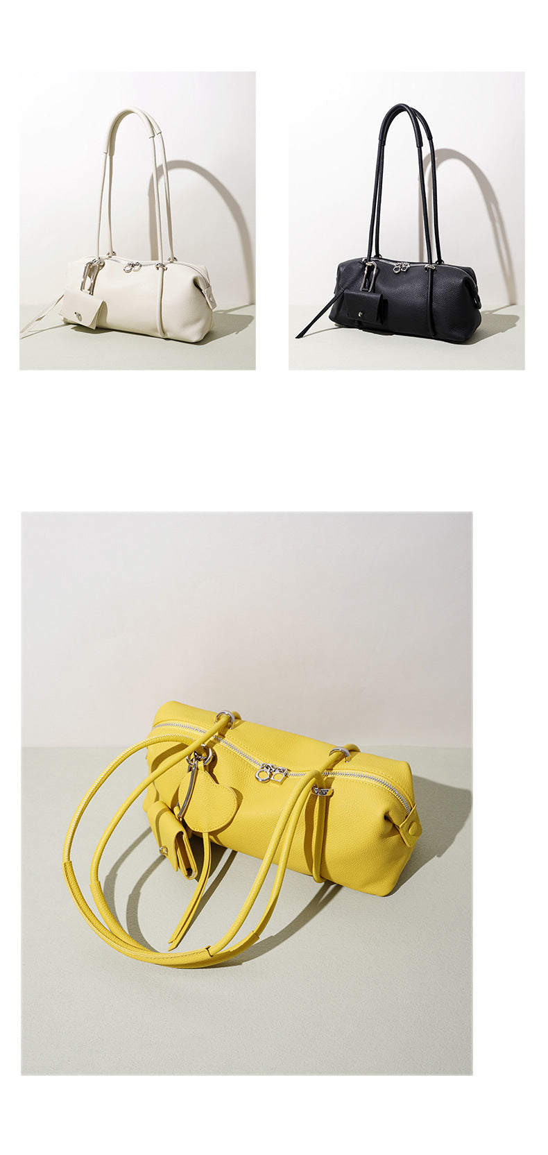 Underarm Long Style Baguette Women's 100% Genuine Leather Single Shoulder Bag Casablanca