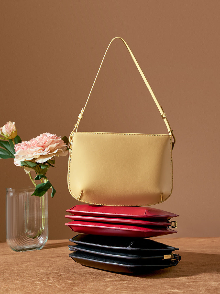 High-End Design Small Women's Bag 100% Genuine Leather Single Shoulder or Crossbody Bag Marbella