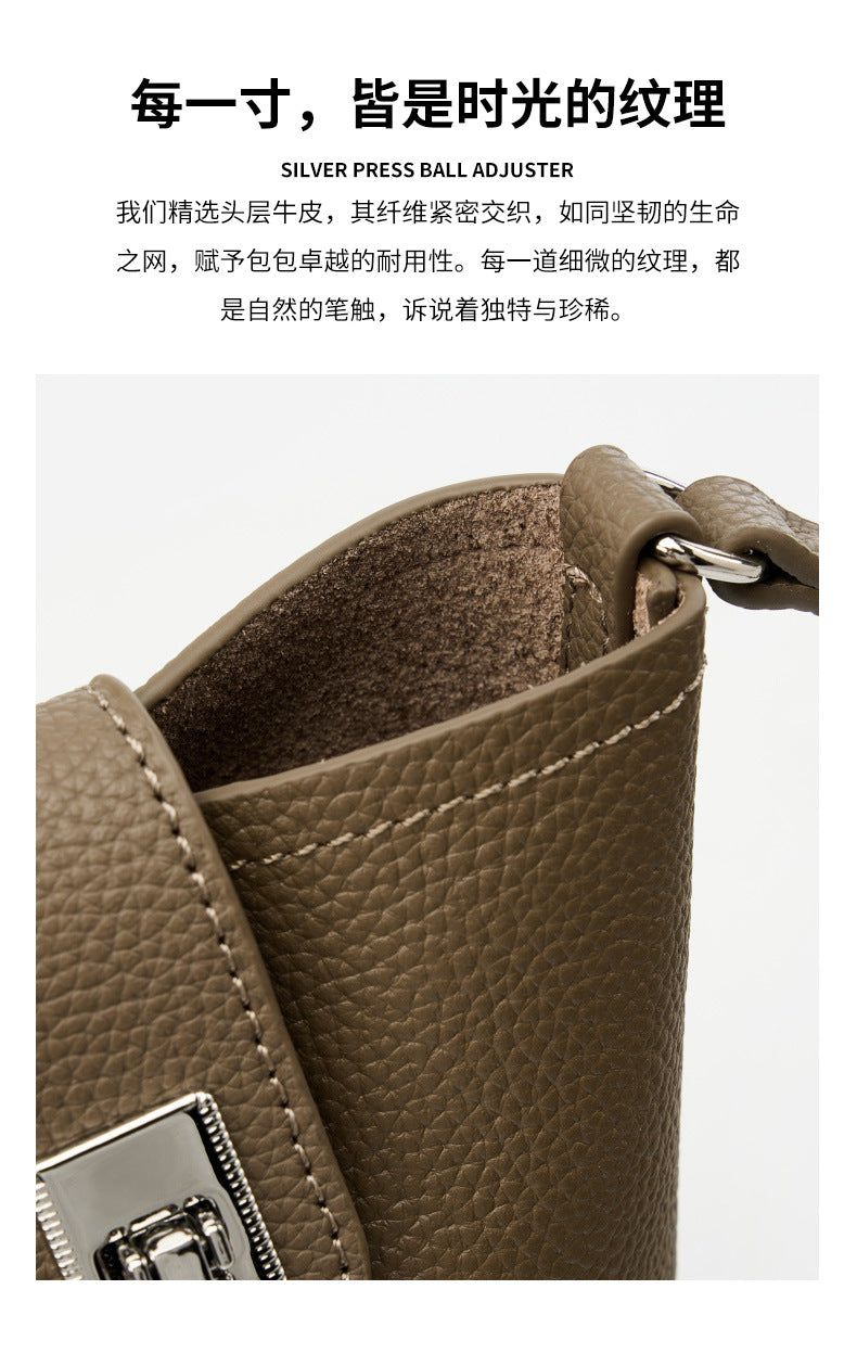 High-End Design Small Women's Bag 100% Genuine Leather Single Shoulder or Crossbody Bag Alaska