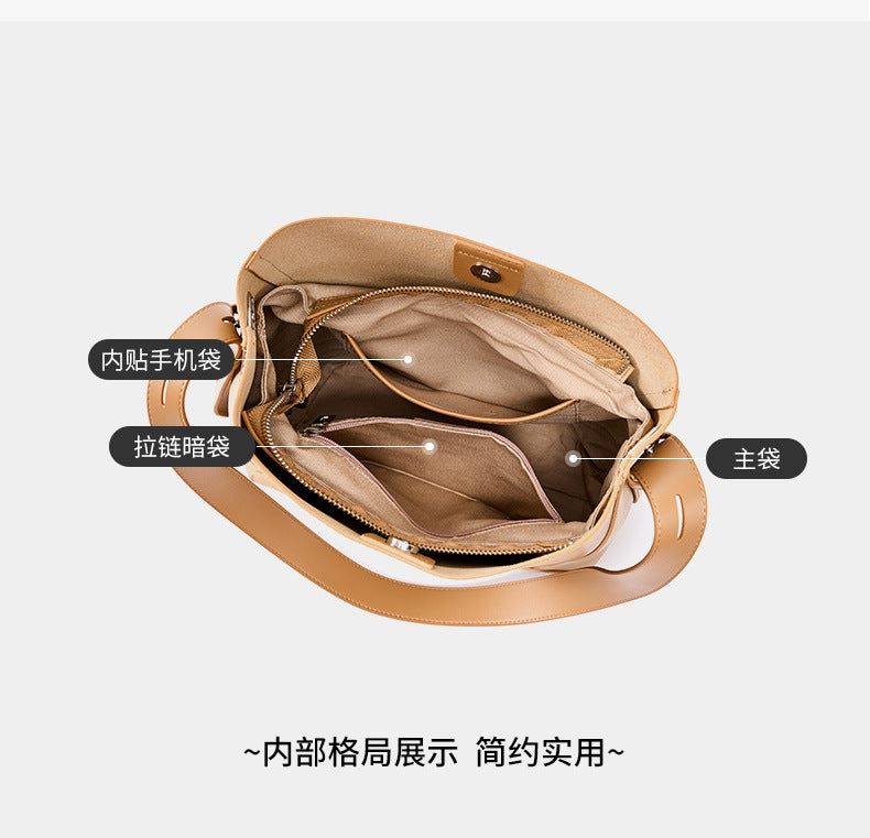 High-End Design Women's Bag 100% Genuine Leather Single Shoulder or Crossbody Bag Virginia