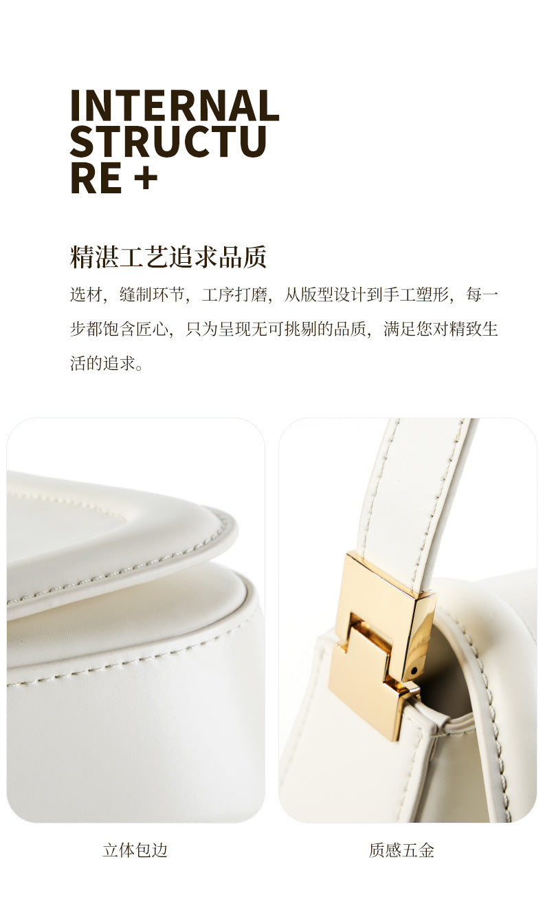 High-End Design Women's 100% Genuine Leather Single Shoulder Tofu Bag Arkansas