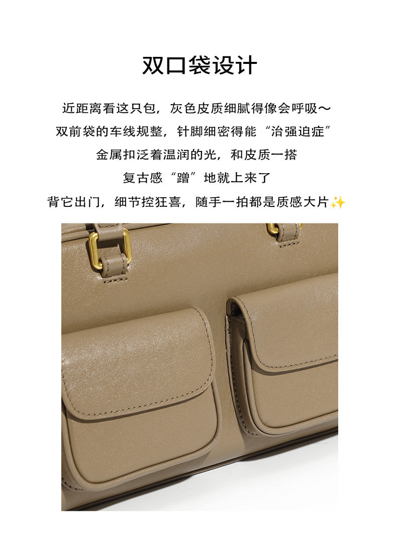 Underarm Long Style Baguette Women's 100% Genuine Leather Single Shoulder Bag Barcelona