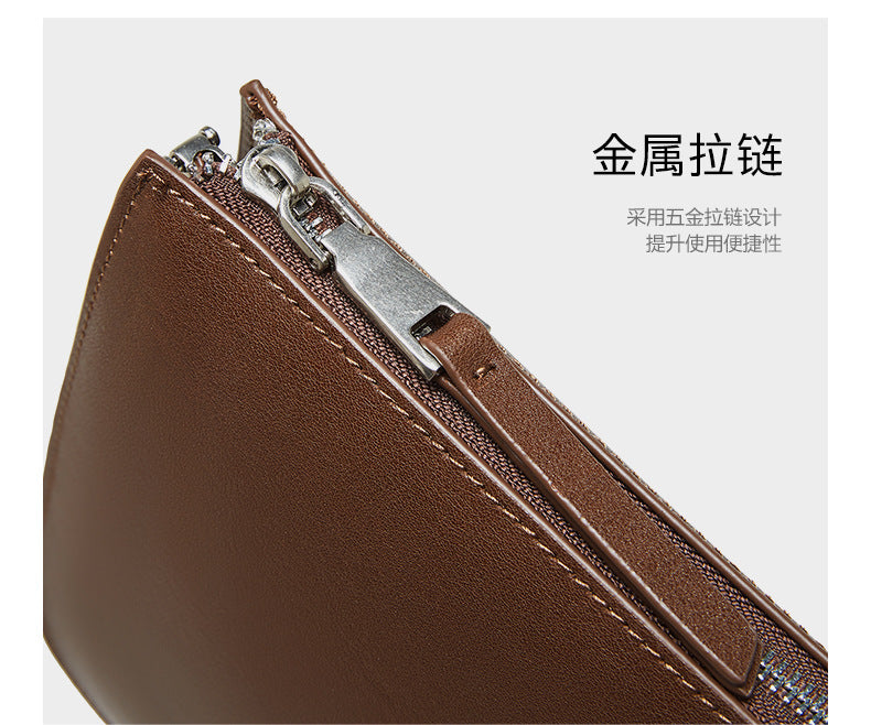 High-End Design Women's 100% Genuine Leather Small Single Shoulder Flat Bag Valencia