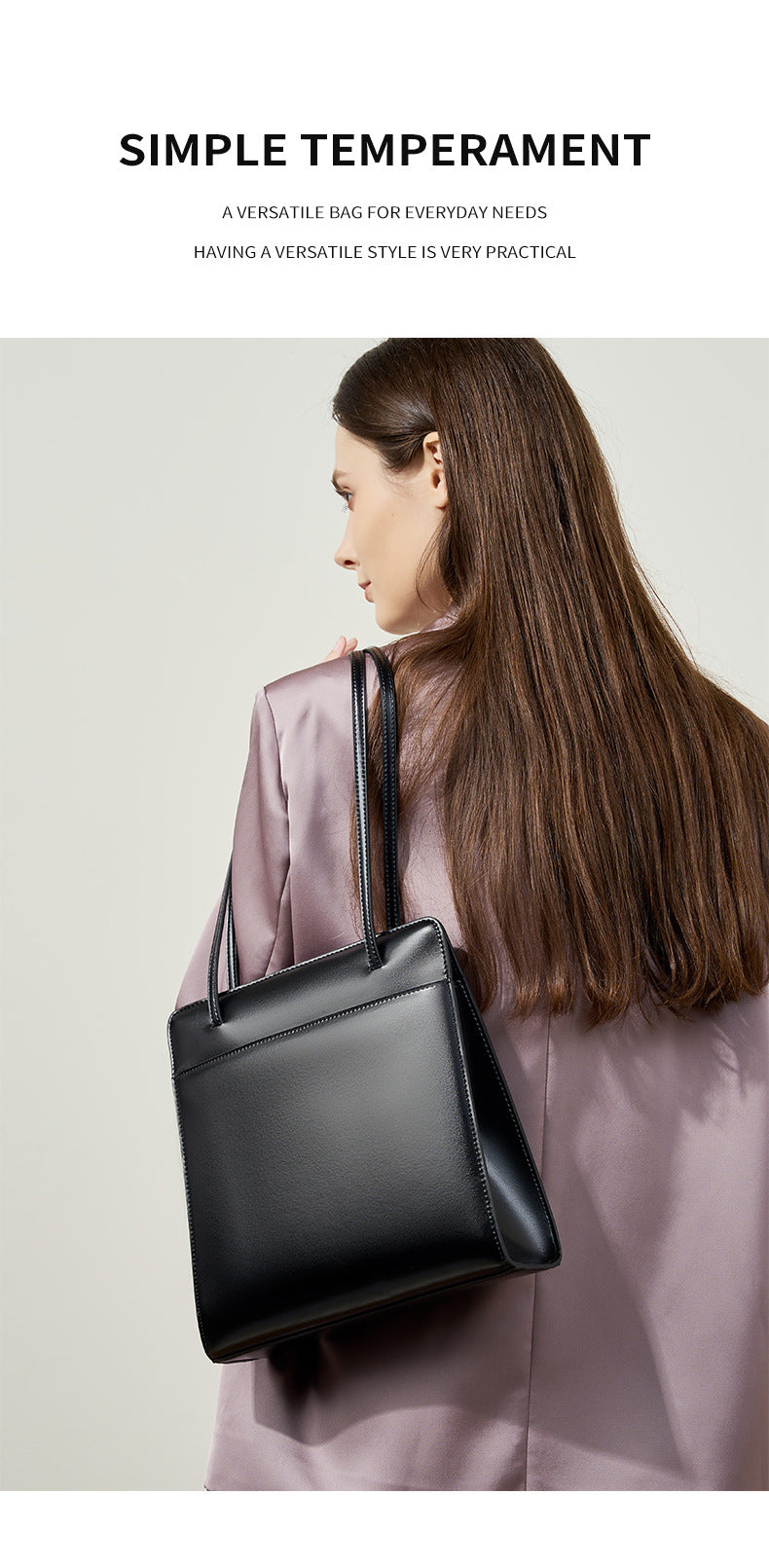 High-End Design Women's 100% Genuine Leather Tote Bag Saragosa