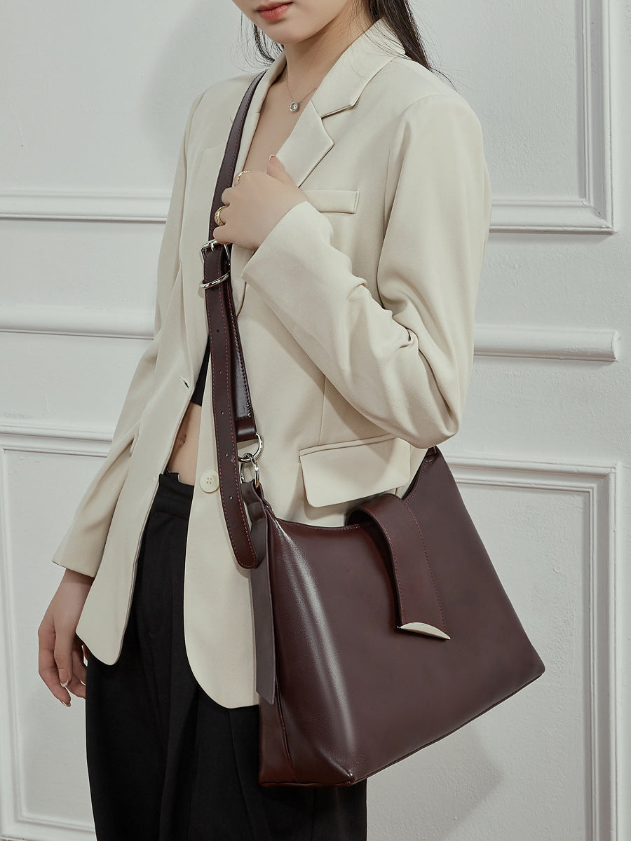 High-End Design Women's Bag 100% Genuine Leather Single Shoulder or Crossbody Bag Maryland
