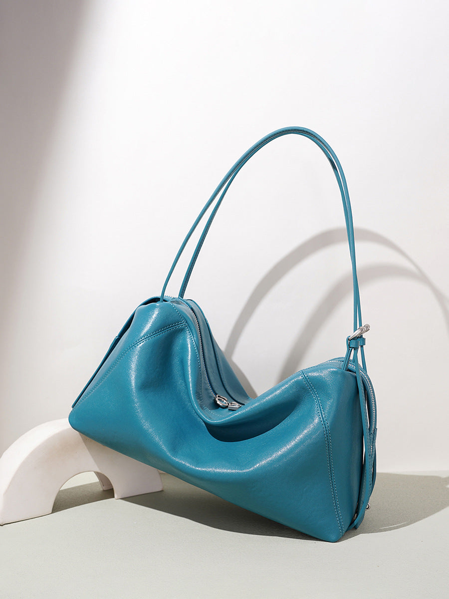 Designed Women's 100% Genuine Leather Pillow-Shaped Shoulder Bag Mallorca